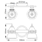 Bad-Wandleuchte Talland (verchromt) 2x - Elstead Lighting