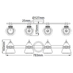 Bad-Wandleuchte Talland (verchromt) 4x - Elstead Lighting