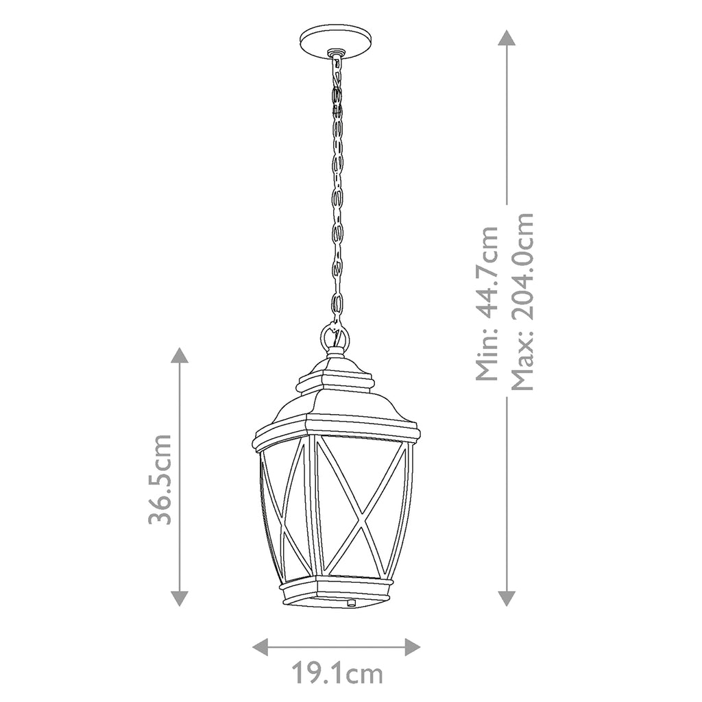 Außen-Pendelleuchte Tangier (bronzefarben) 1x - Elstead Lighting