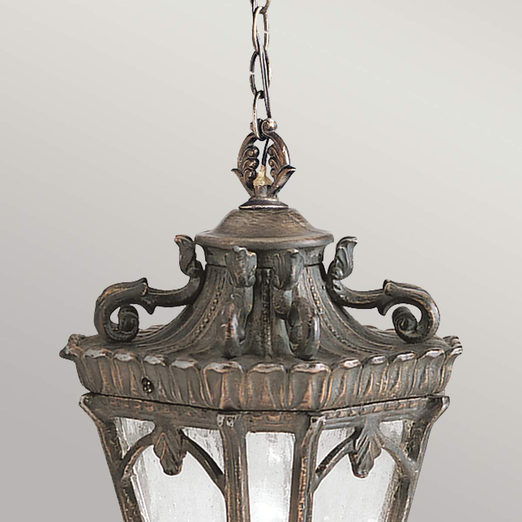 Außen-Pendelleuchte Tournai (antik bronzefarbene mit dunkler Patina) 1x - Elstead Lighting