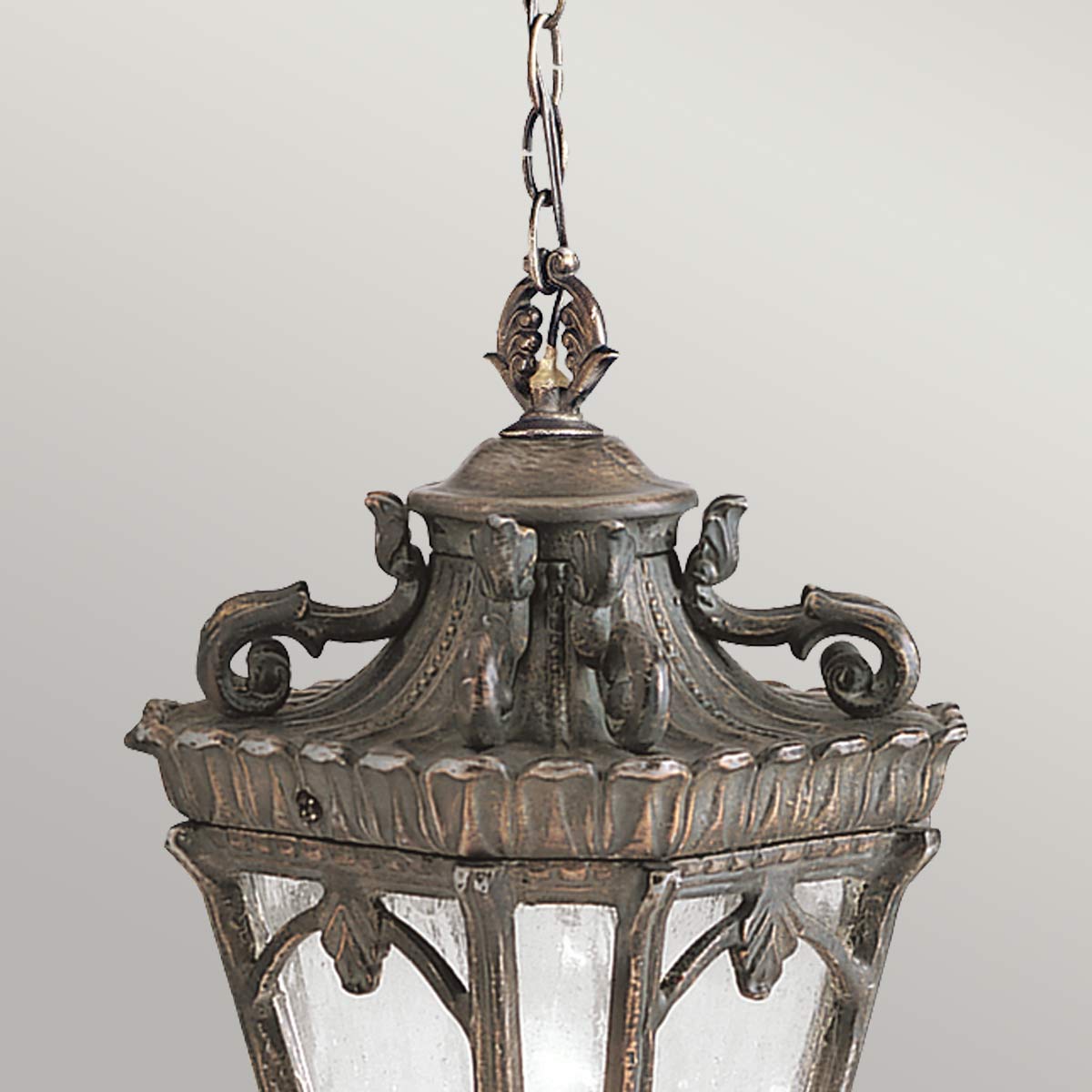 Außen-Pendelleuchte Tournai (antik bronzefarbene mit dunkler Patina) 1x - Elstead Lighting