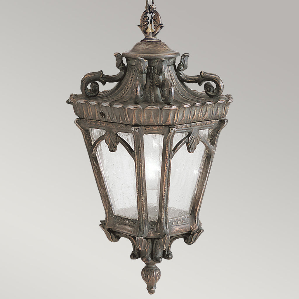 Außen-Pendelleuchte Tournai (antik bronzefarbene mit dunkler Patina) 1x - Elstead Lighting