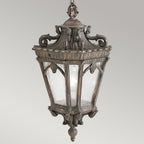 Außen-Pendelleuchte Tournai (antik bronzefarbene mit dunkler Patina) 1x - Elstead Lighting