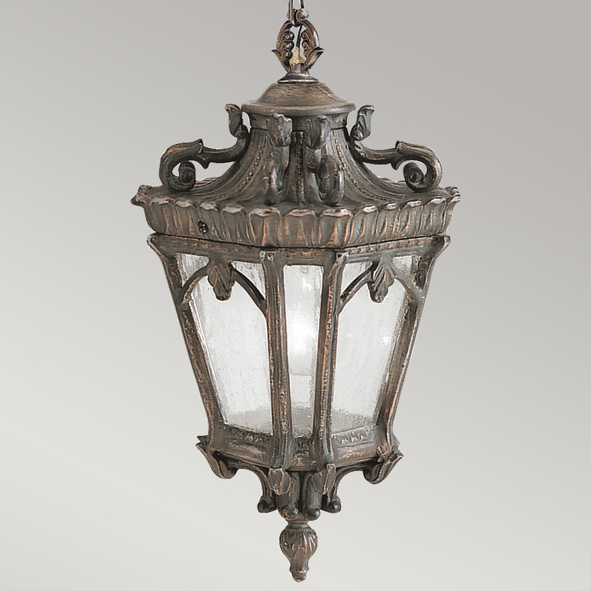 Außen-Pendelleuchte Tournai (antik bronzefarbene mit dunkler Patina) 1x - Elstead Lighting