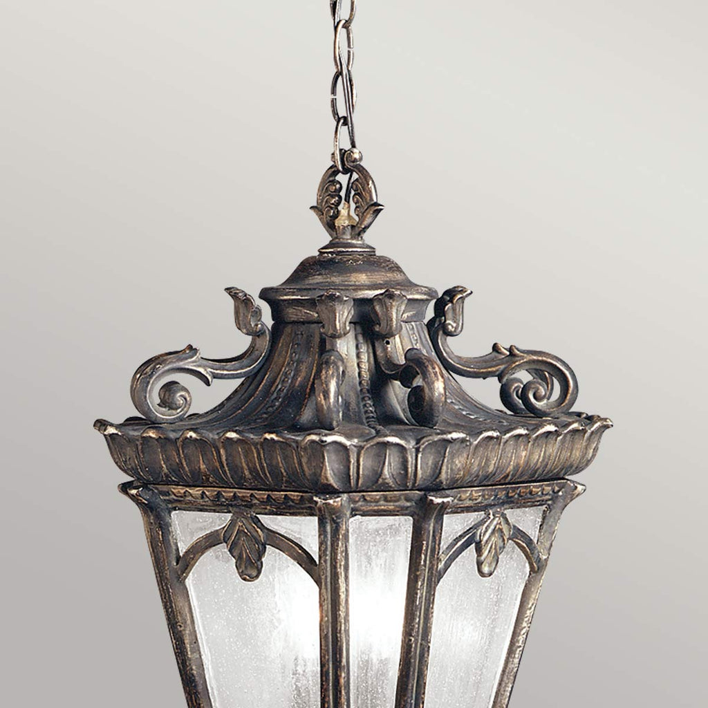 Außen-Pendelleuchte Tournai (antik bronzefarbene mit dunkler Patina) 3x - Elstead Lighting