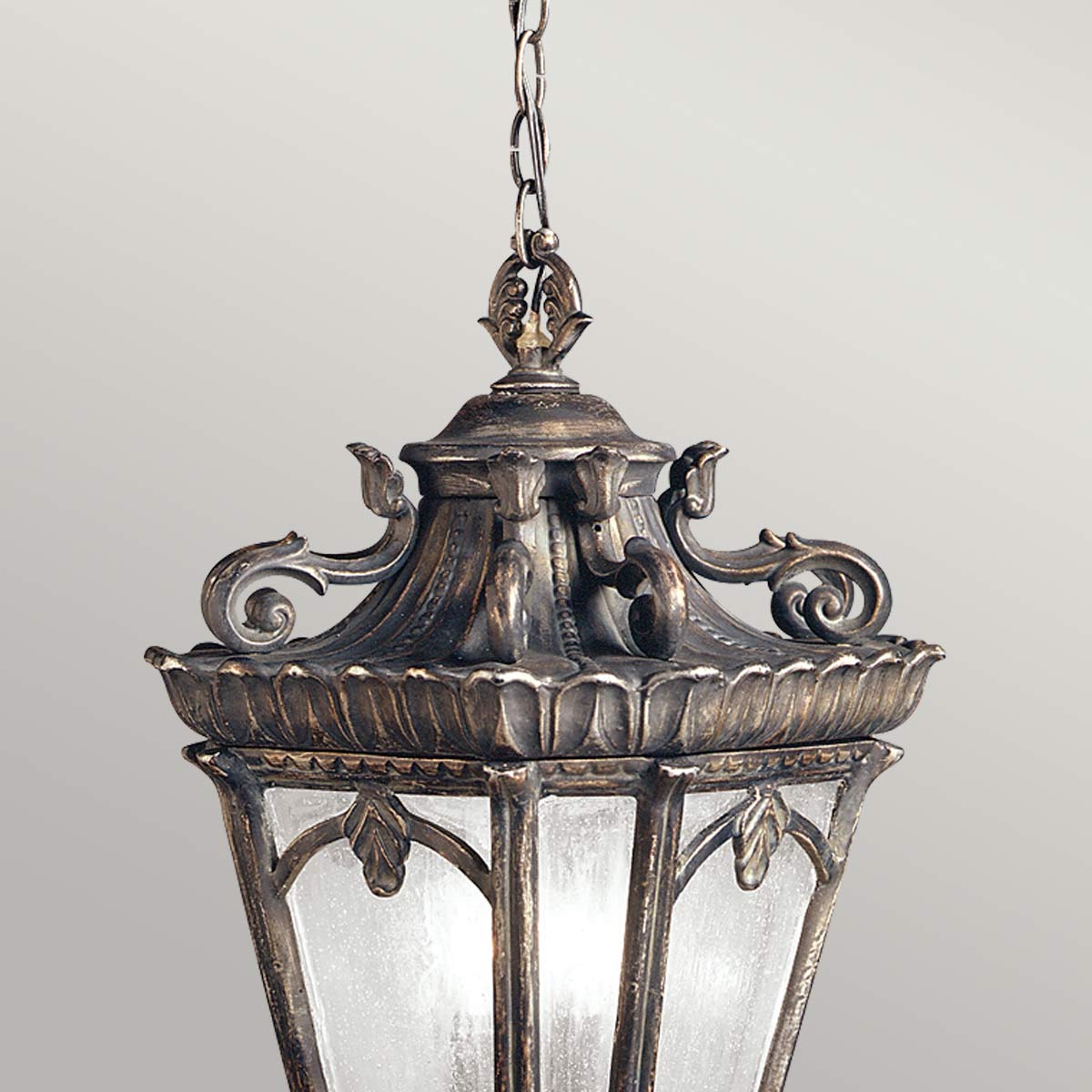 Außen-Pendelleuchte Tournai (antik bronzefarbene mit dunkler Patina) 3x - Elstead Lighting