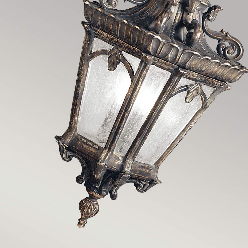 Außen-Pendelleuchte Tournai (antik bronzefarbene mit dunkler Patina) 3x - Elstead Lighting