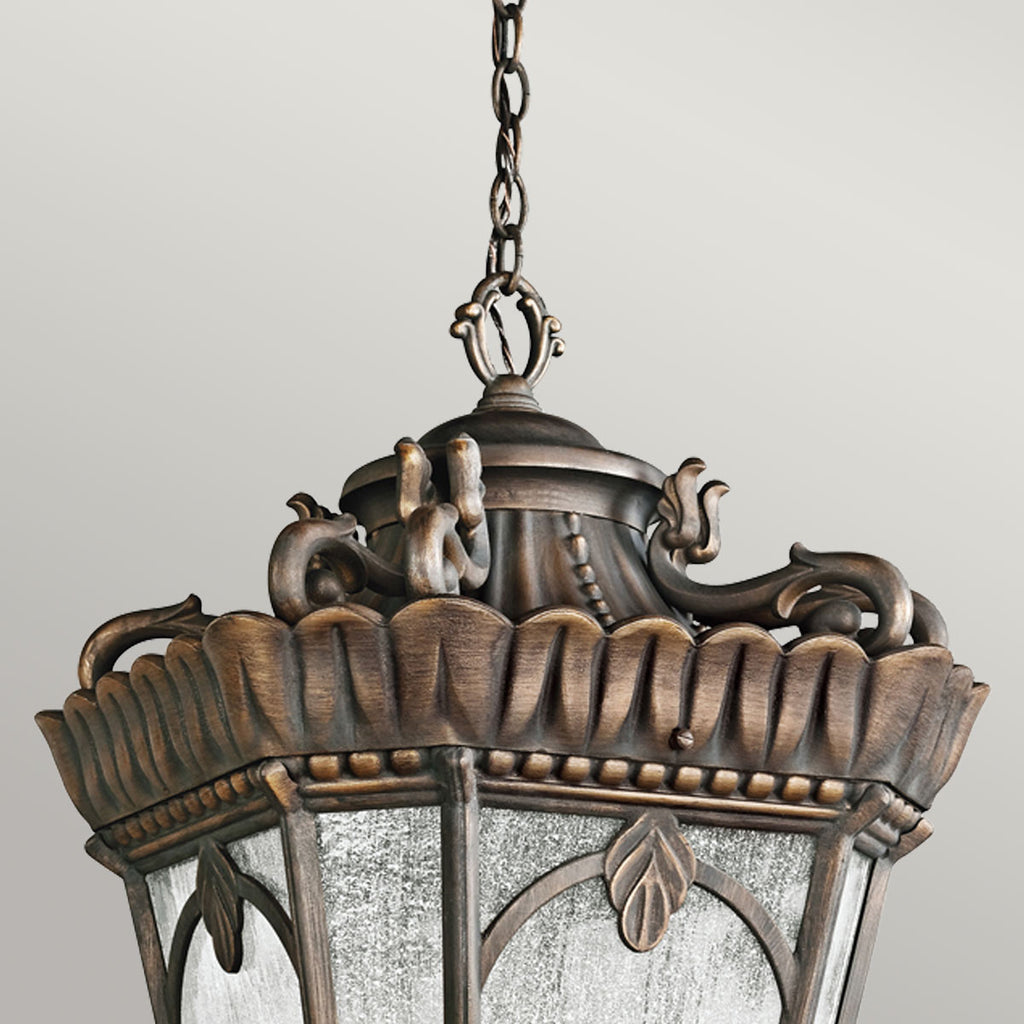 Außen-Pendelleuchte Tournai (antik bronzefarbene mit dunkler Patina) 4x - Elstead Lighting