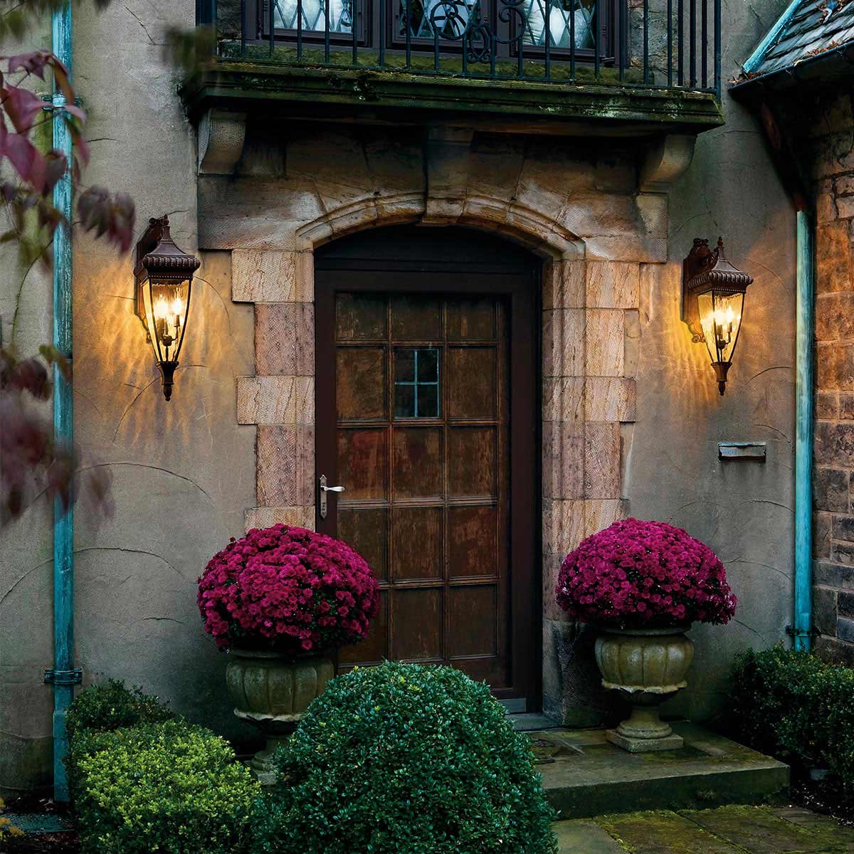 Außen-Wandleuchte Venetian Rain (bronzefarben) 2x - Elstead Lighting