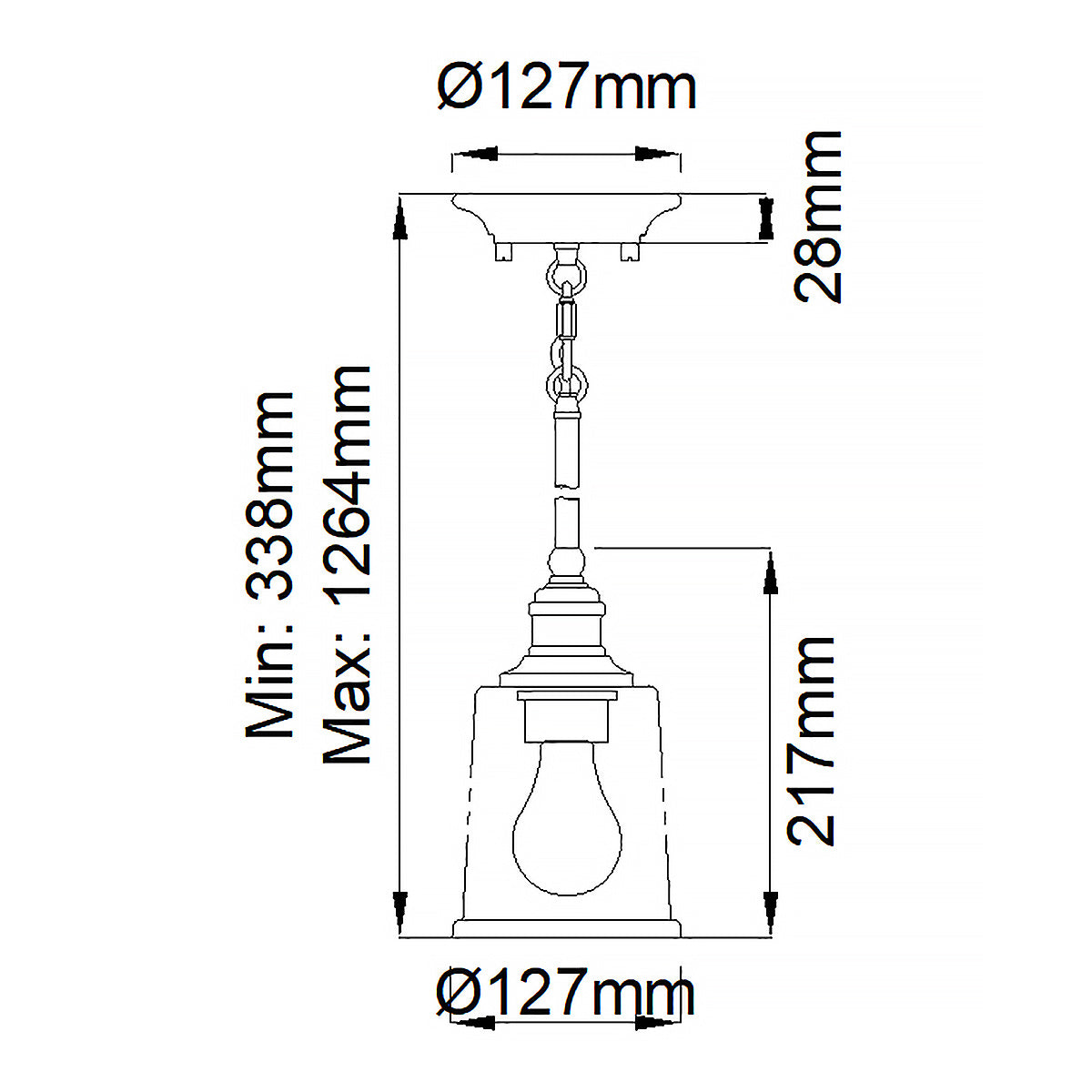 Pendelleuchte Waverly (messingfarben) 1x - Elstead Lighting