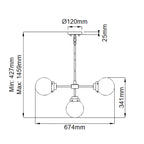 Pendelleuchte Kula (Nickel) 5x - Elstead Lighting