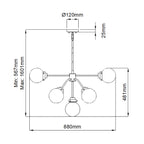 Pendelleuchte Kula (Nickel) 9x - Elstead Lighting