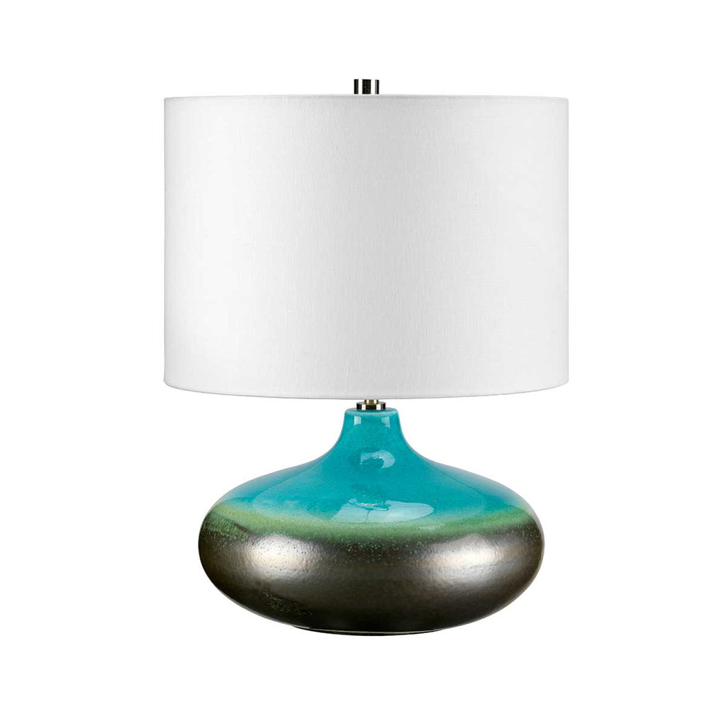 Tischleuchte Laguna (Blau Glas / Duck Egg Blue Shad) 1x - Elstead Lighting