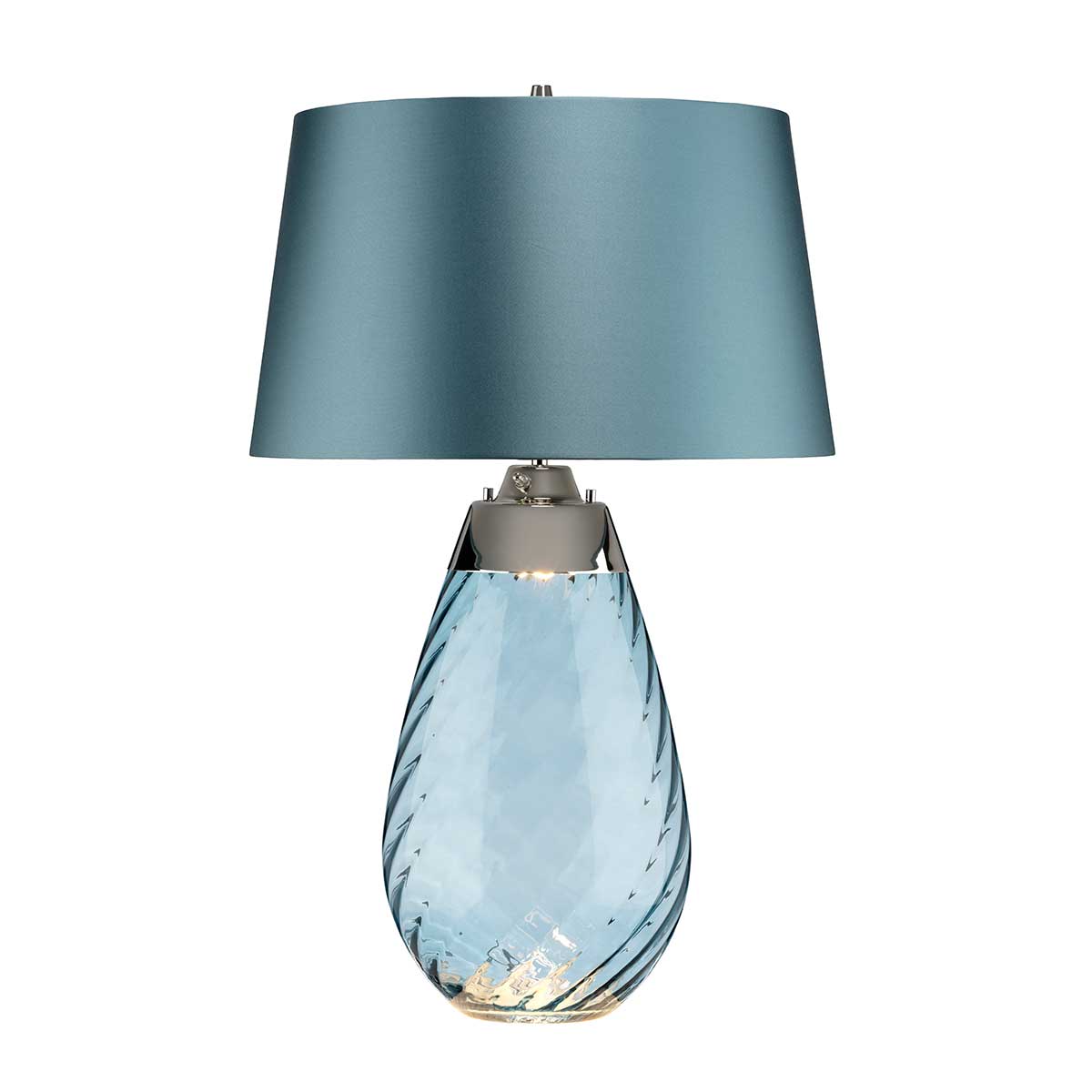 Tischleuchte Lena - Blue (Violett Glas / Heather Shad) 1x - Elstead Lighting