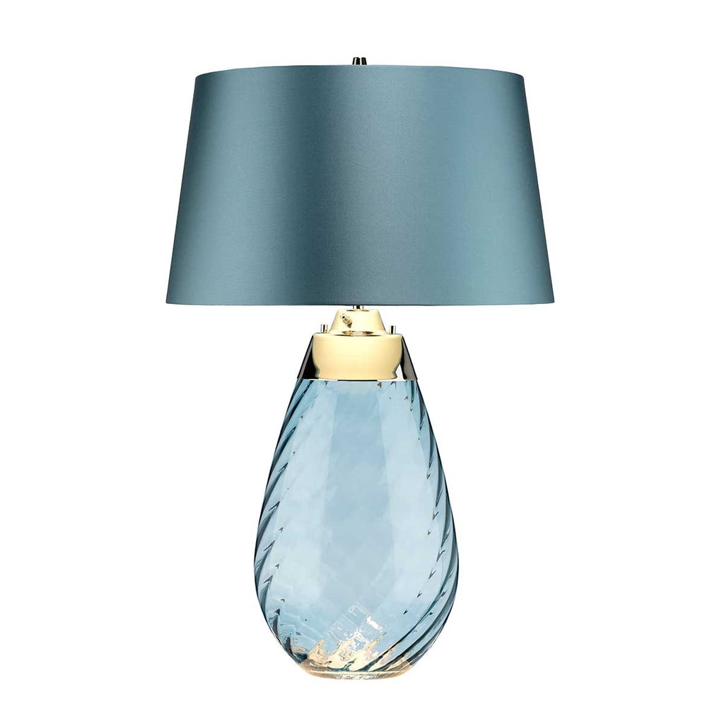 Tischleuchte Lena - Blue (Violett Glas / Heather Shad) 1x - Elstead Lighting