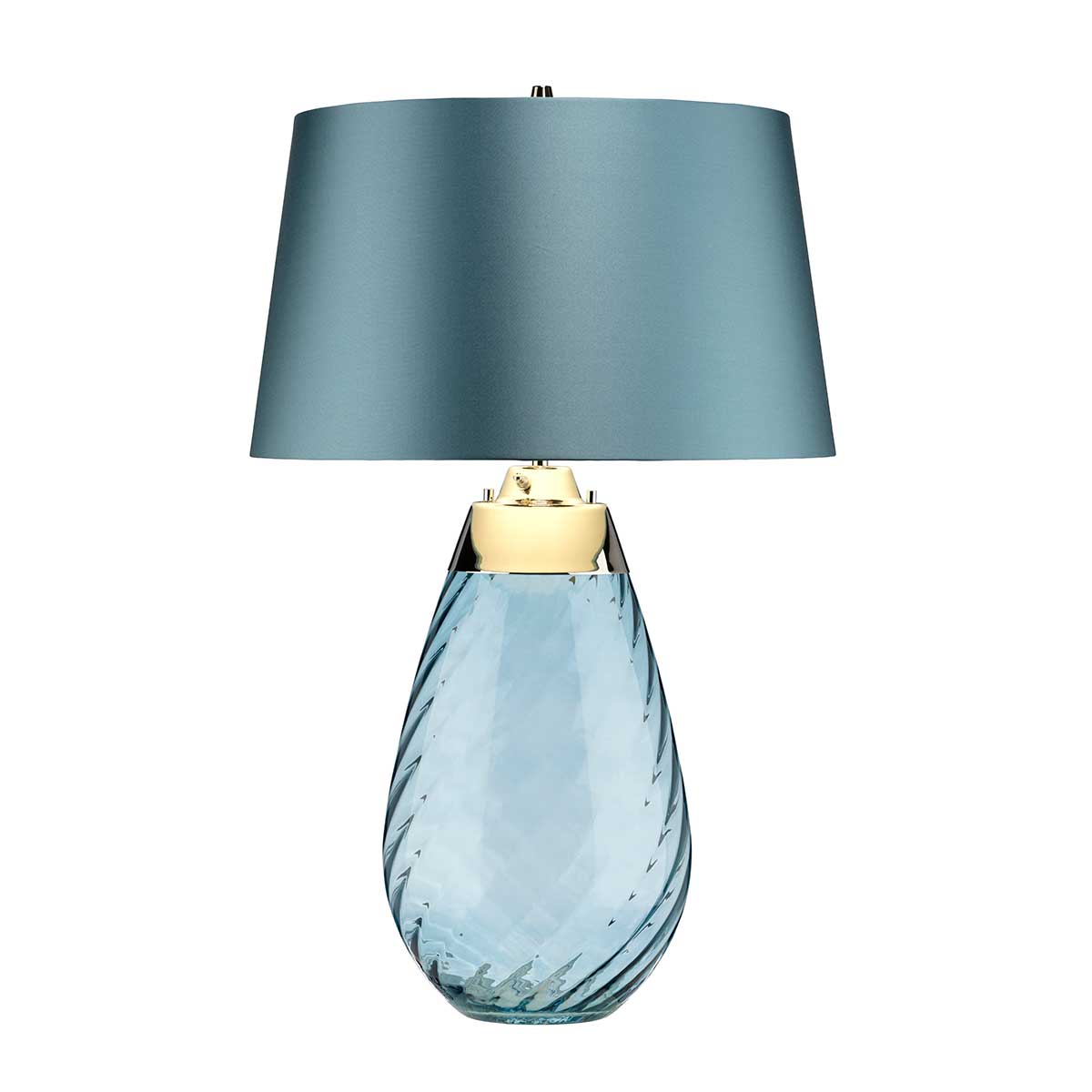 Tischleuchte Lena - Blue (Violett Glas / Heather Shad) 1x - Elstead Lighting