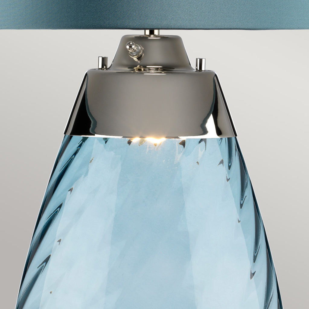 Tischleuchte Lena - Blue (Violett Glas / Heather Shad) 1x - Elstead Lighting