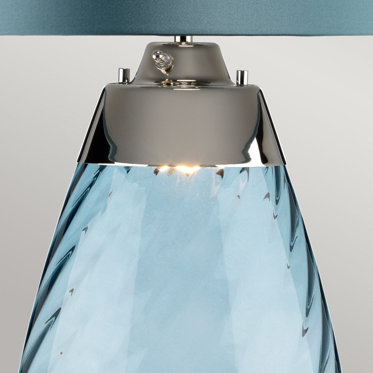 Tischleuchte Lena - Blue (Violett Glas / Heather Shad) 1x - Elstead Lighting