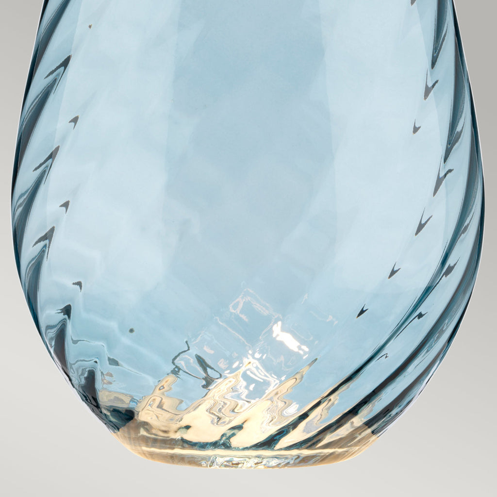 Tischleuchte Lena - Blue (Violett Glas / Heather Shad) 1x - Elstead Lighting