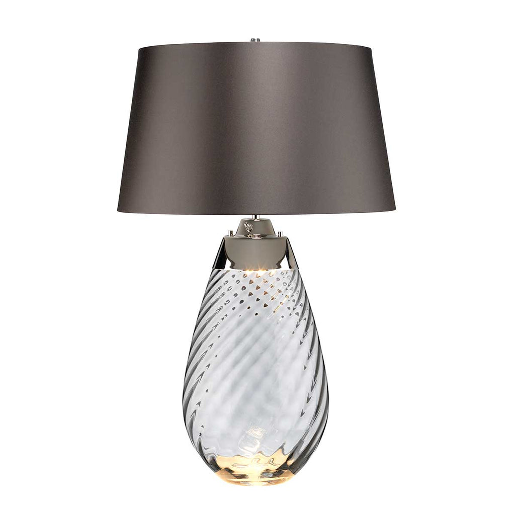 Tischleuchte Lena - Smoke (Blau Glas / Duck Egg Blue Shad) 1x - Elstead Lighting
