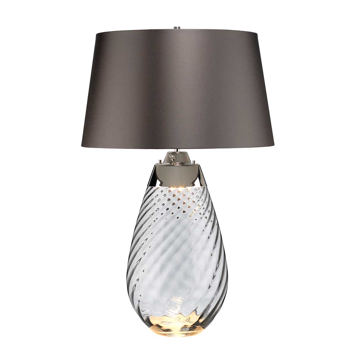 Tischleuchte Lena - Smoke (Blau Glas / Duck Egg Blue Shad) 1x - Elstead Lighting