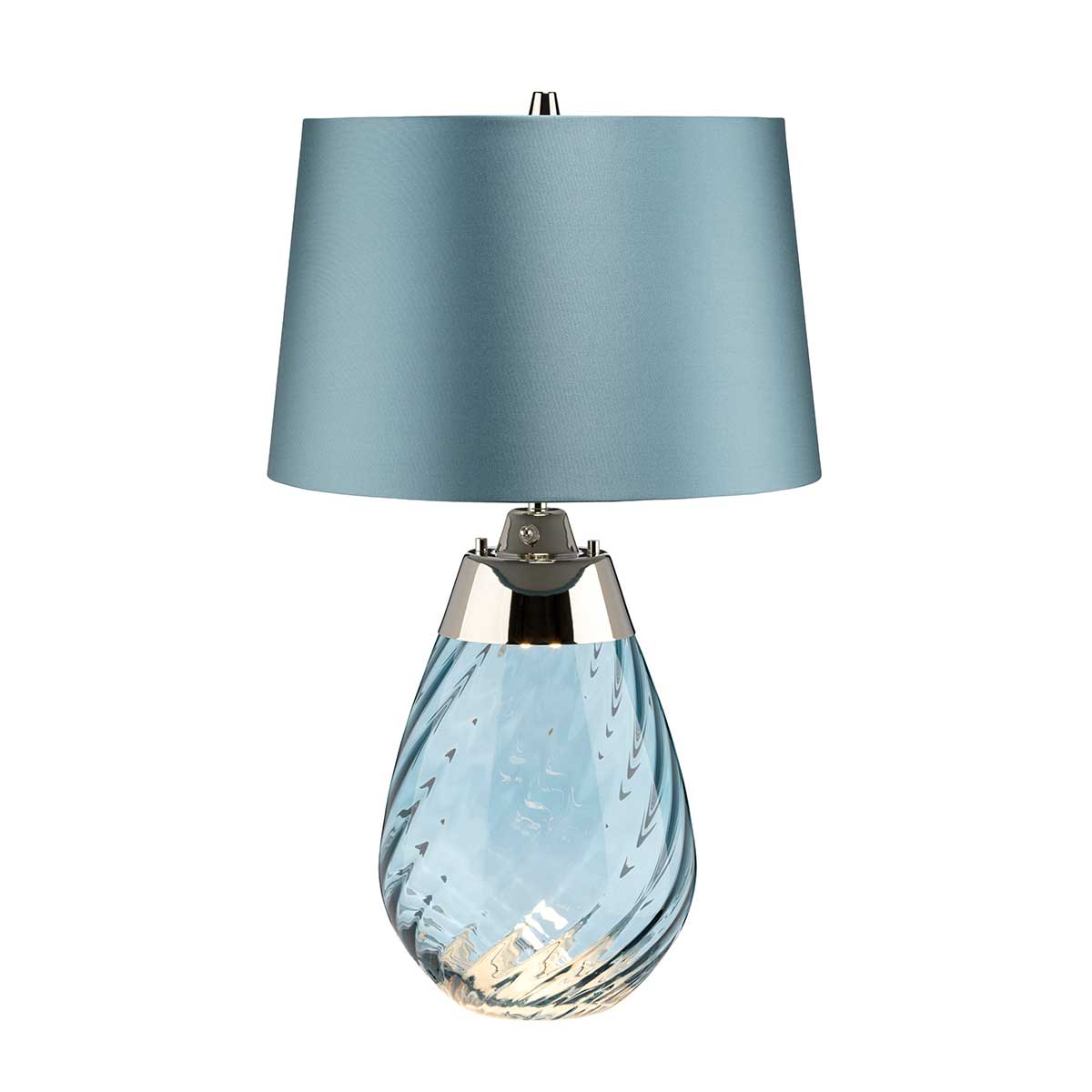 Tischleuchte Lena - Blue (Violett Glas / Heather Shad) 1x - Elstead Lighting