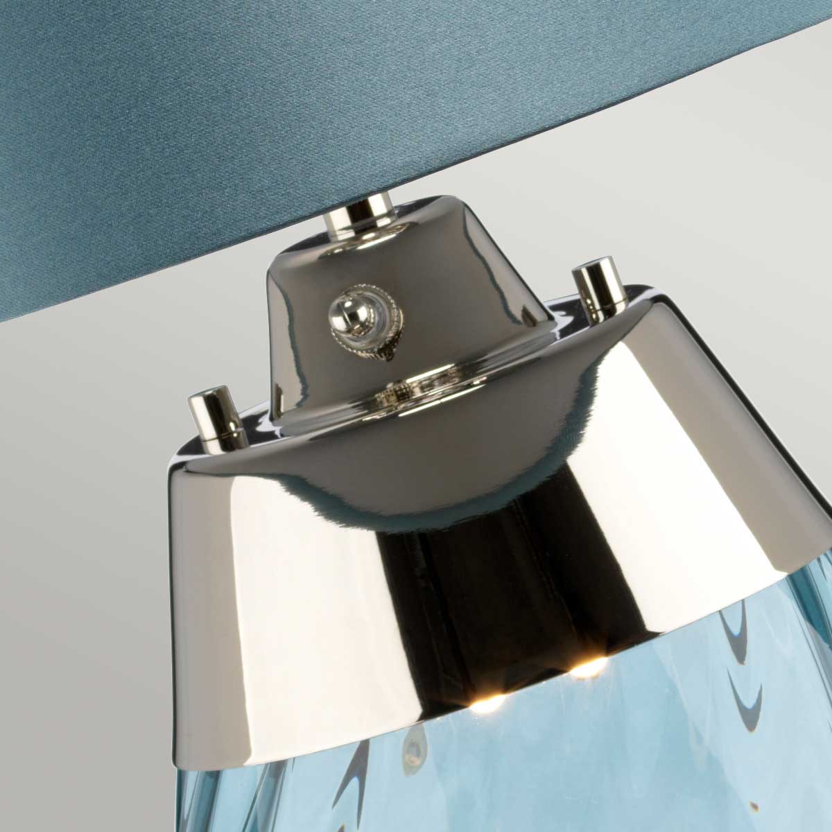 Tischleuchte Lena - Blue (Violett Glas / Heather Shad) 1x - Elstead Lighting