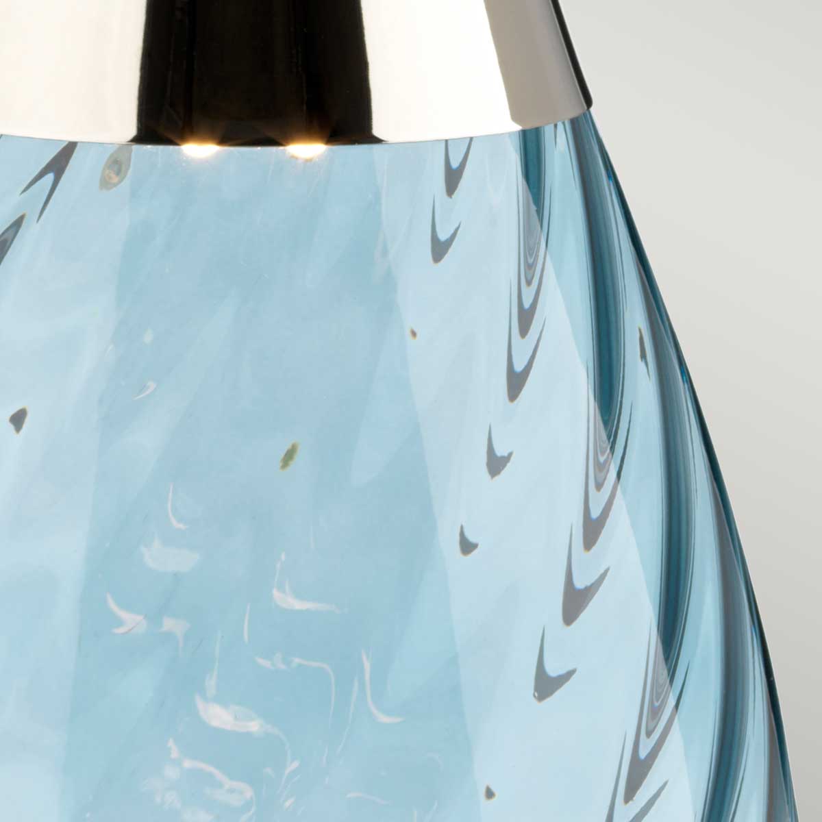Tischleuchte Lena - Blue (Violett Glas / Heather Shad) 1x - Elstead Lighting