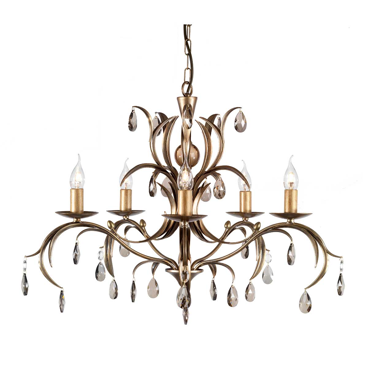 Pendelleuchte Lily (bronzefarben) 5x - Elstead Lighting