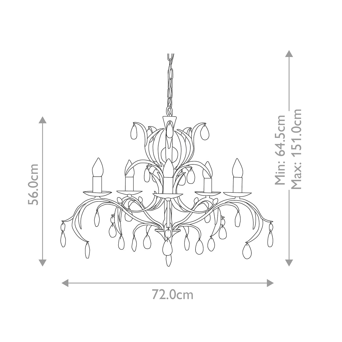 Pendelleuchte Lily (bronzefarben) 5x - Elstead Lighting