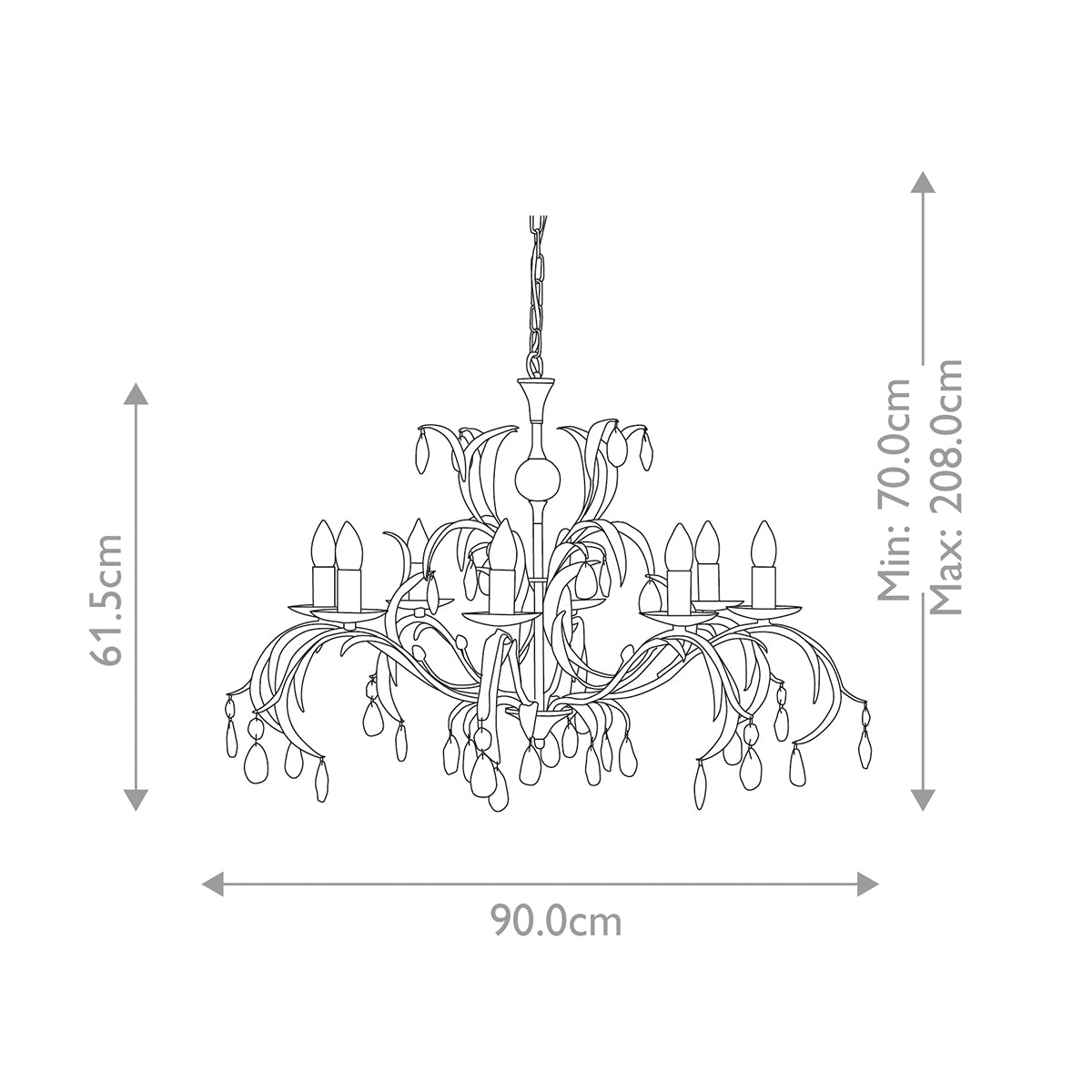 Pendelleuchte Lily (bronzefarben) 8x - Elstead Lighting