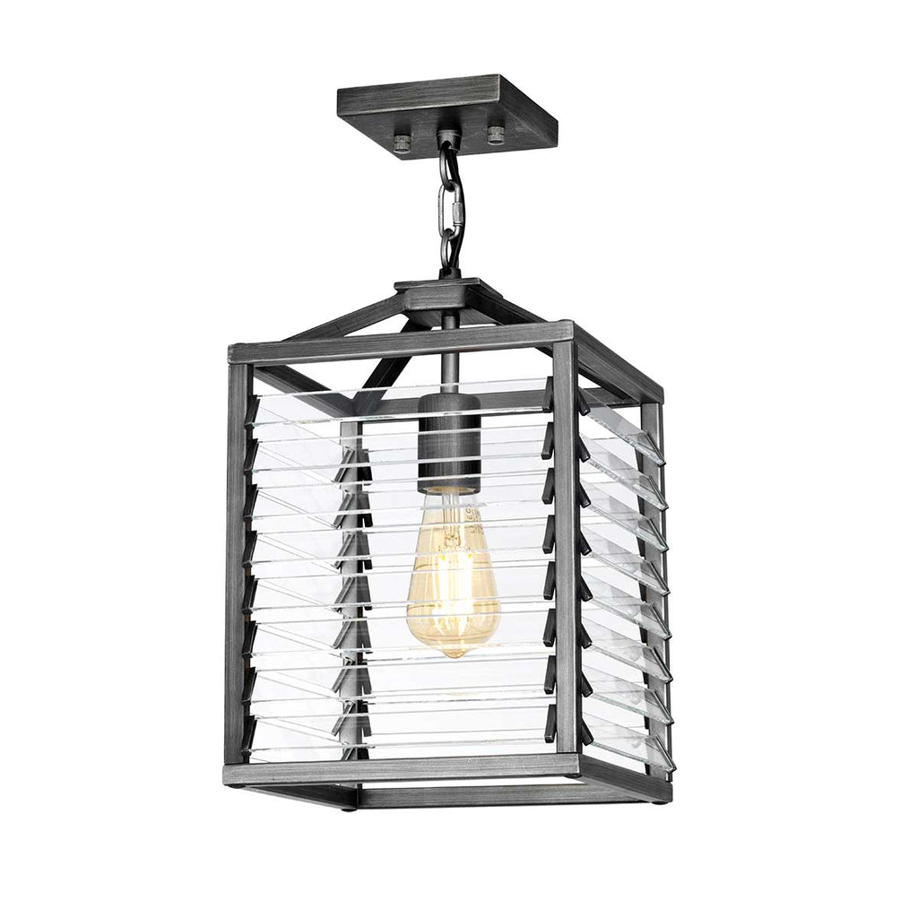 Pendelleuchte Louvre (Painted Gunmetal) 1x - Elstead Lighting