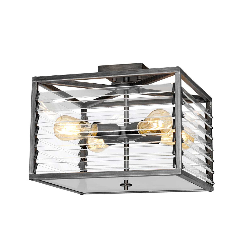 Deckenleuchte Louvre (Painted Gunmetal) 4x - Elstead Lighting