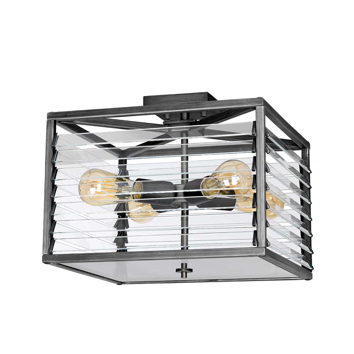 Deckenleuchte Louvre (Painted Gunmetal) 4x - Elstead Lighting
