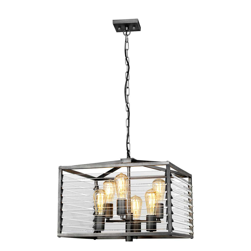 Pendelleuchte Louvre (Painted Gunmetal) 6x - Elstead Lighting