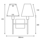 Wandleuchte Lucerne (schwarz) 2x - Elstead Lighting
