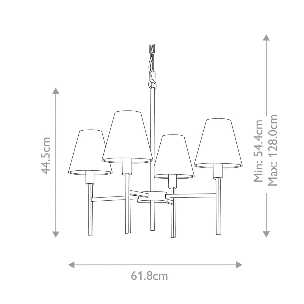 Pendelleuchte Lucerne (Nickel) 4x - Elstead Lighting