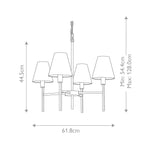 Pendelleuchte Lucerne (Nickel) 4x - Elstead Lighting