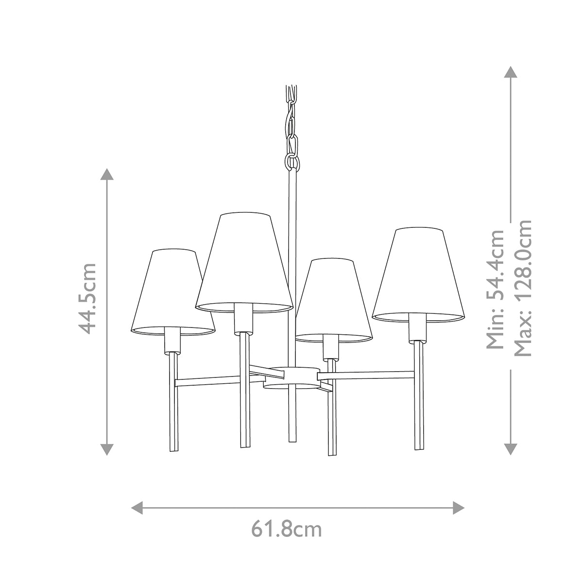 Pendelleuchte Lucerne (Nickel) 4x - Elstead Lighting