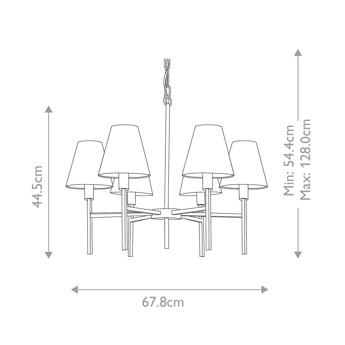 Pendelleuchte Lucerne (Nickel) 6x - Elstead Lighting