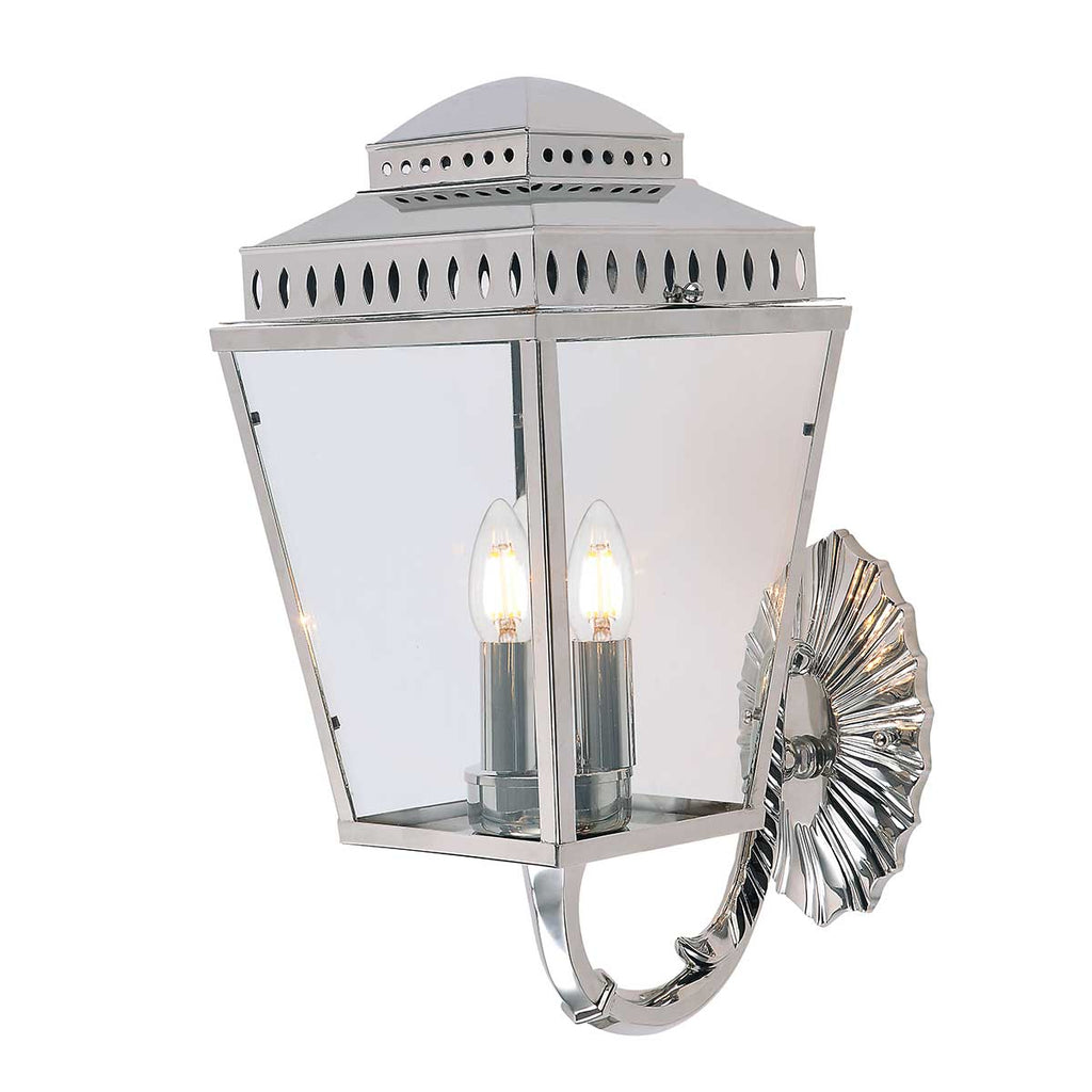Außen-Wandleuchte Mansion House (Nickel) 3x - Elstead Lighting