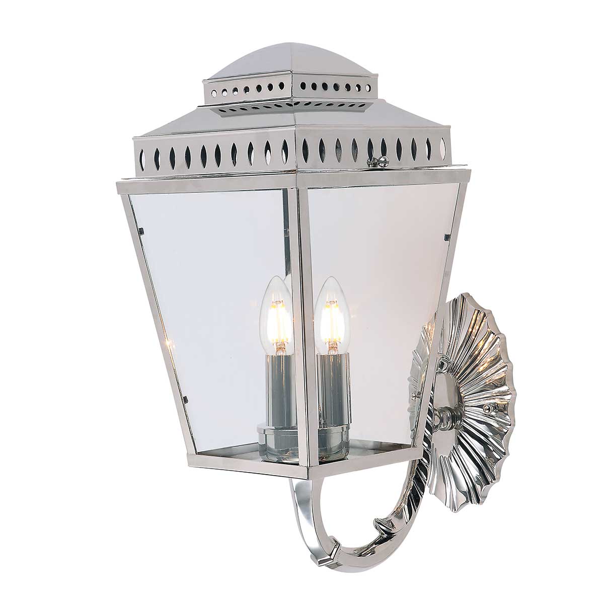 Außen-Wandleuchte Mansion House (Nickel) 3x - Elstead Lighting