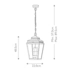 Außen-Pendelleuchte Mansion House (Nickel) 3x - Elstead Lighting