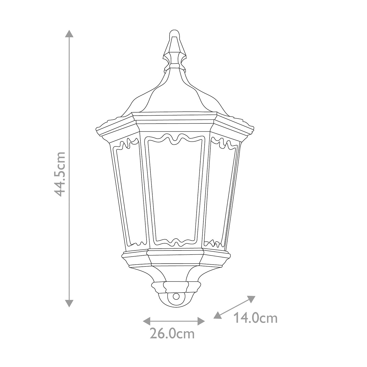Außen-Wandleuchte Medstead (schwarz) 1x - Elstead Lighting