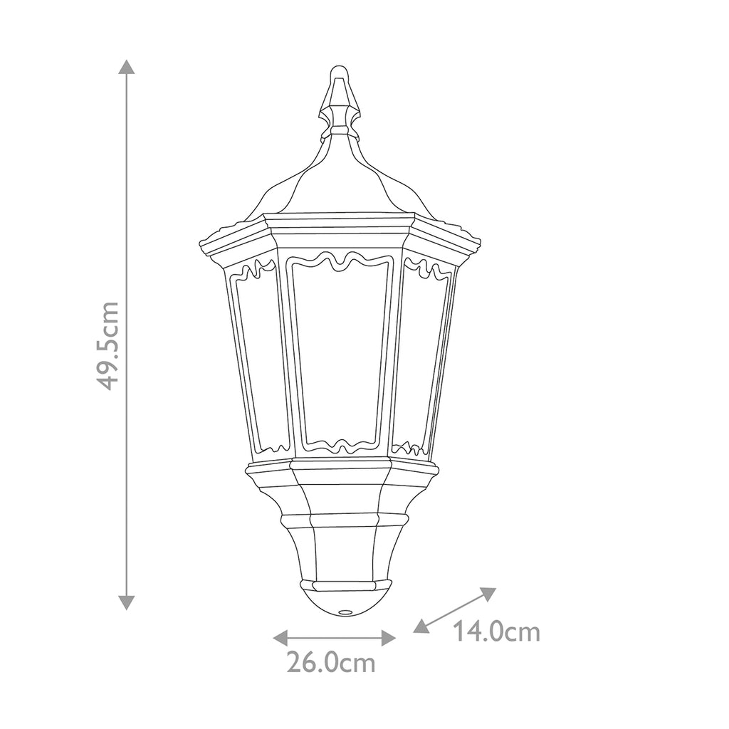 Außen-Wandleuchte Medstead (schwarz) 1x - Elstead Lighting