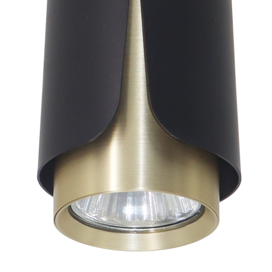 Deckenleuchte Spot FLOWER Schwarz & Gold (1x GU10) - Milagro