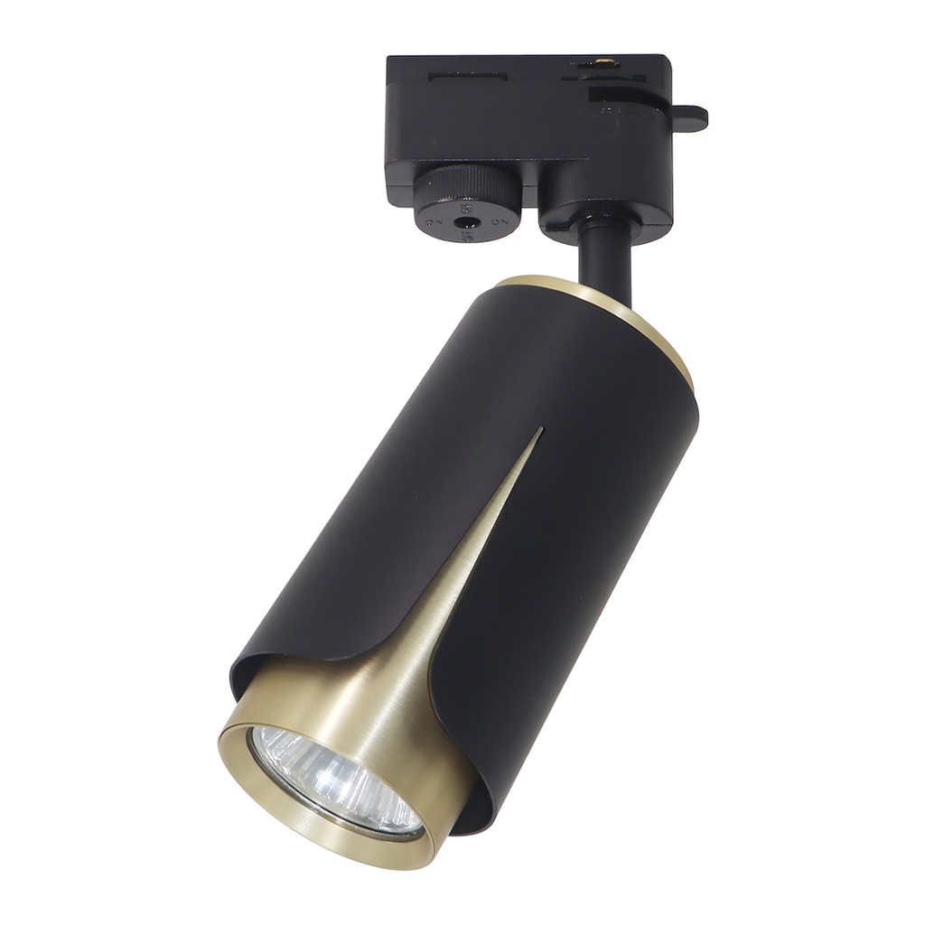 3-Phasen Spot Leuchte FLOWER Schwarz & Gold (1x GU10) - Milagro