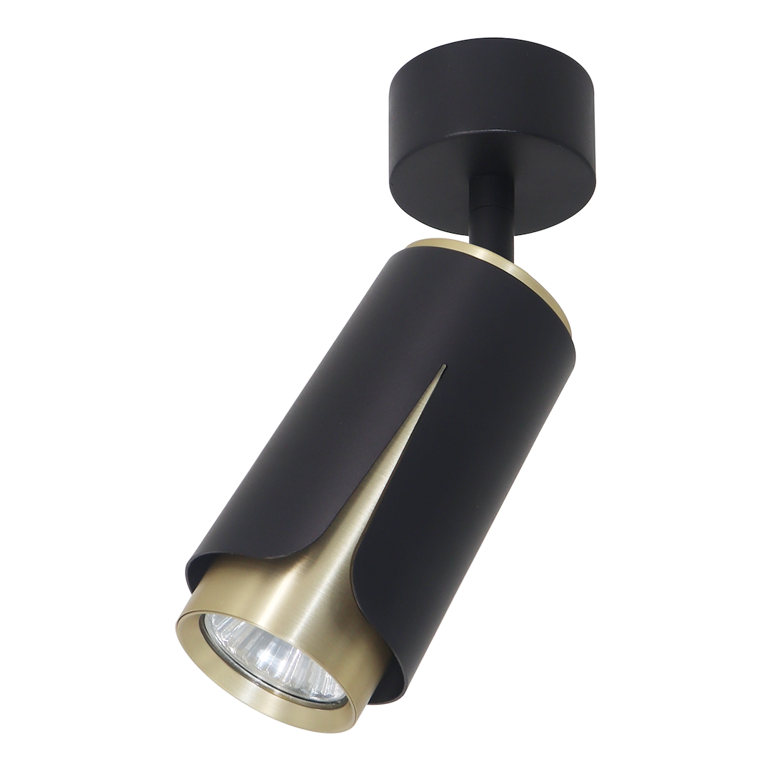 Deckenleuchte Spot FLOWER Schwarz & Gold (1x GU10) - Milagro