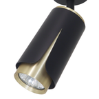 Deckenleuchte Spot FLOWER Schwarz & Gold (1x GU10) - Milagro