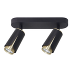 Deckenleuchte Spot Balken FLOWER Schwarz & Gold (2x GU10) - Milagro
